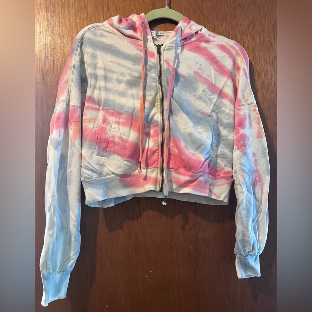 Young Fabulous & Broke Women’s Cropped Tie-Dye Zip Hoodie Size Small